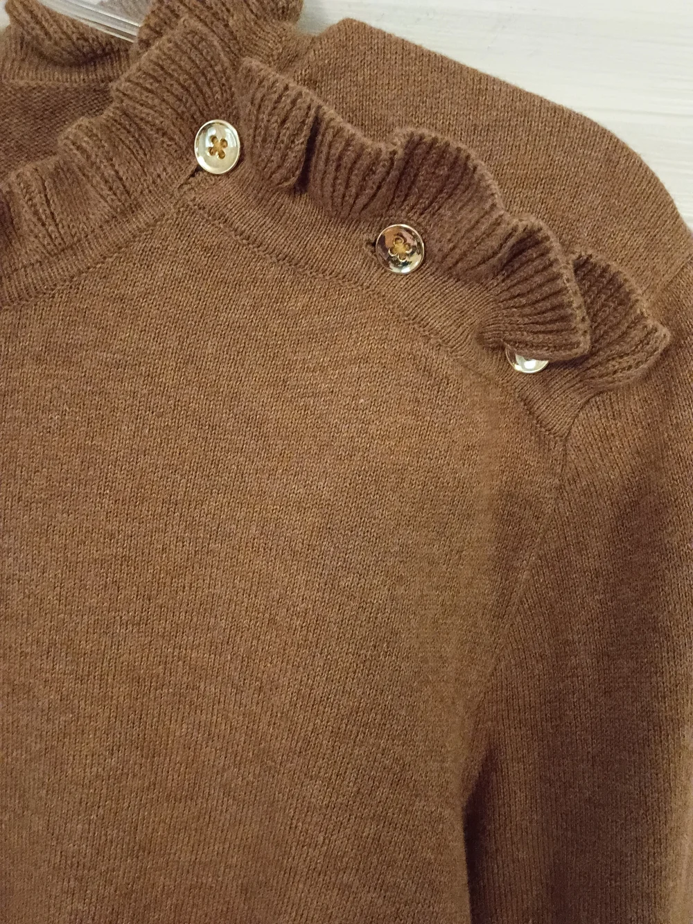 J. Crew Women's Crewneck Sweater in Warm Camel Brown